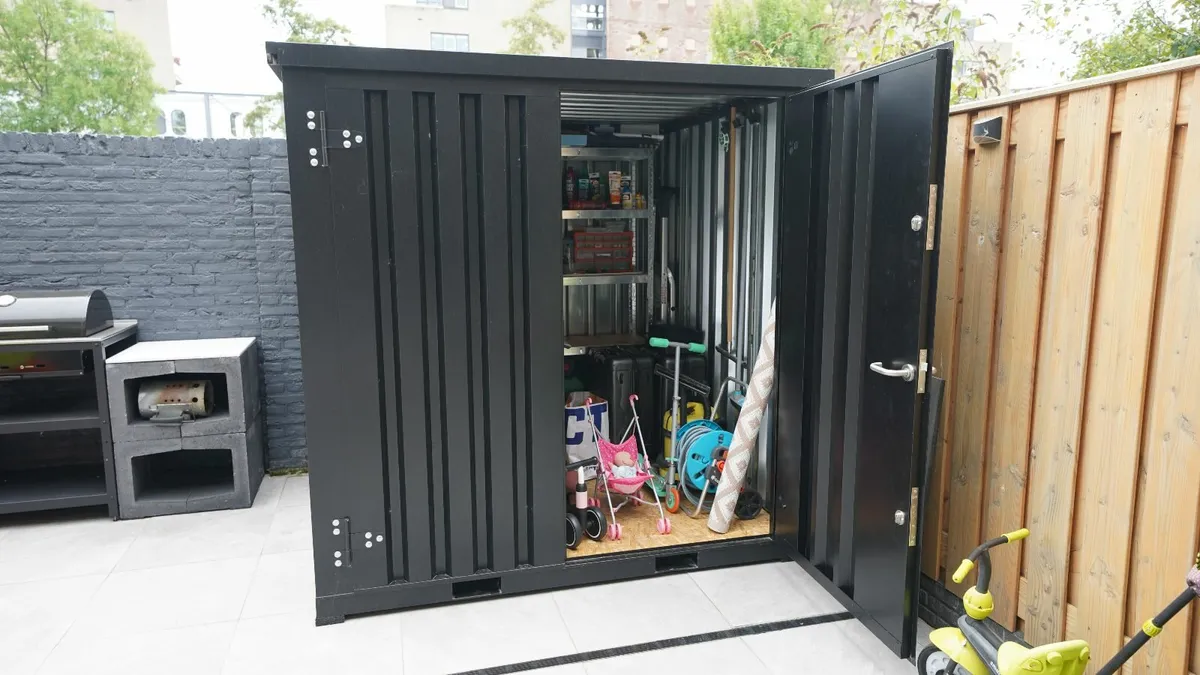 Storage container 2x2 meter Black RAL 9005 - Image 3