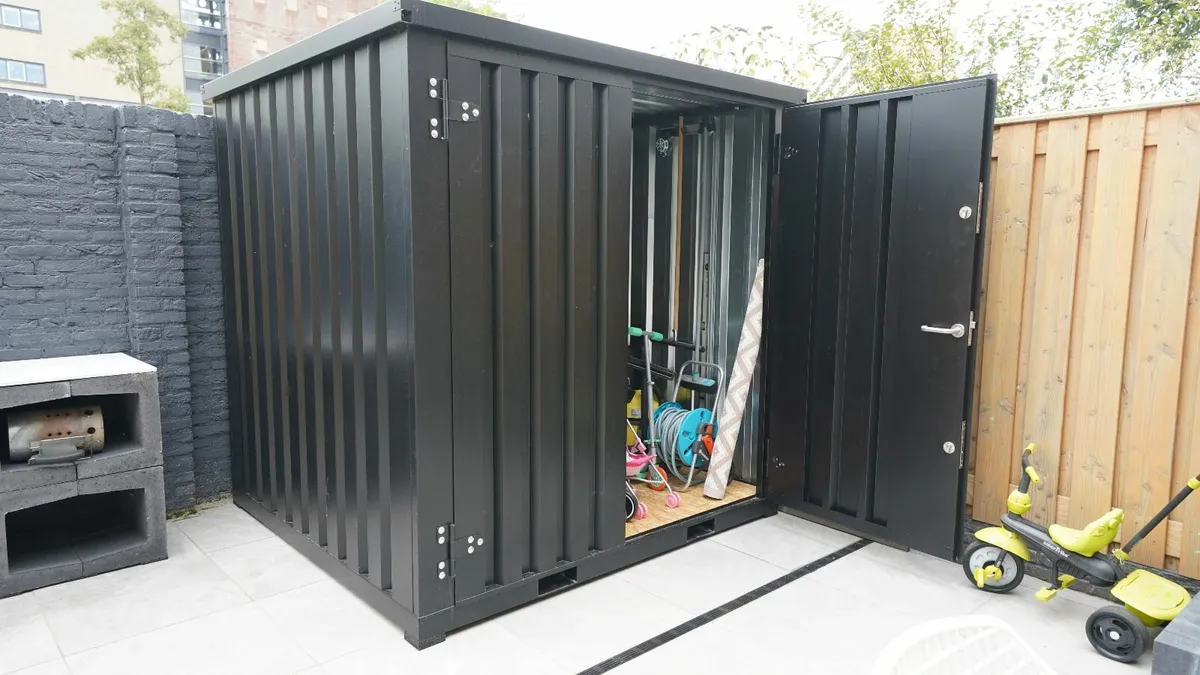 Storage container 2x2 meter Black RAL 9005 - Image 4