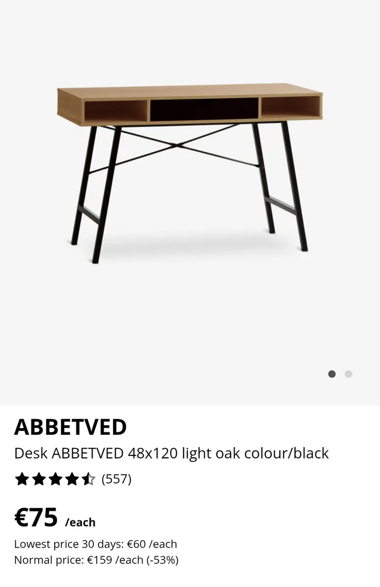 Jysk Abbetved Desk & Chair - Image 4