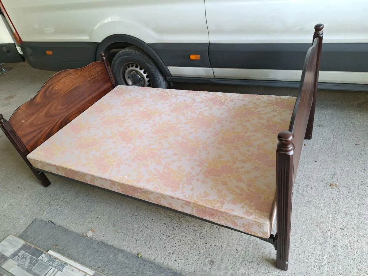 Vintage double bed (DELIVERY) - Image 3