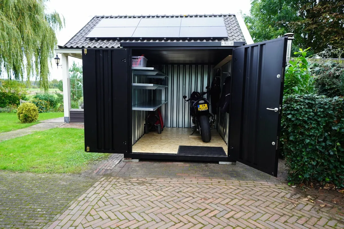 Storage shed 3x2 meters Black 9005 - Image 3
