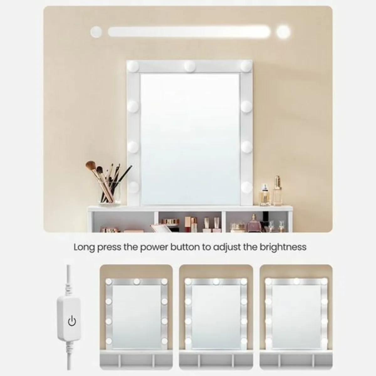 Dressing table with bulbs - Image 4