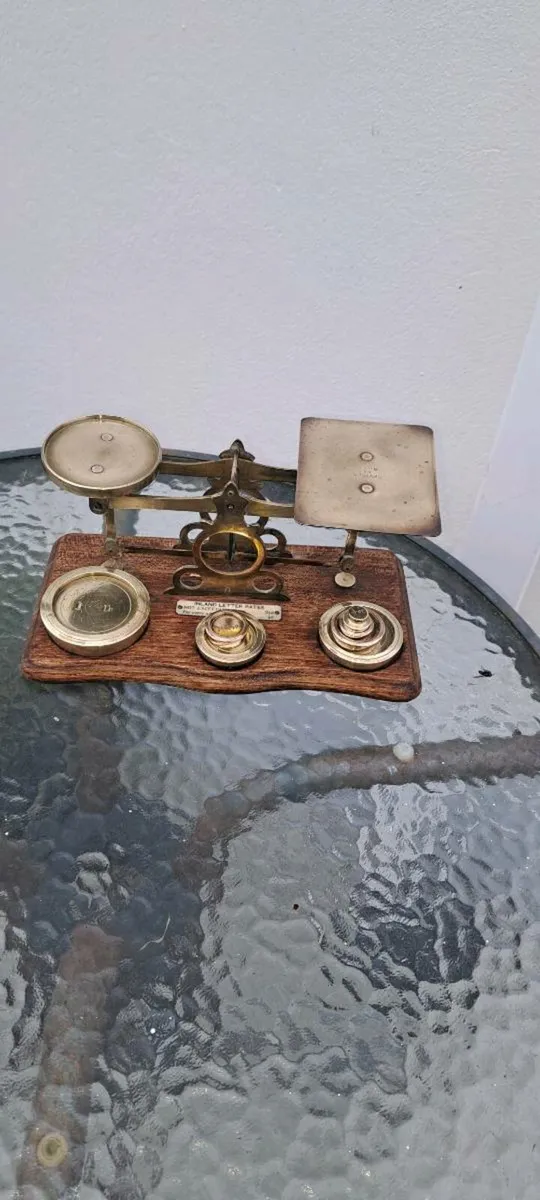 Old  weighing  brass  schales - Image 1