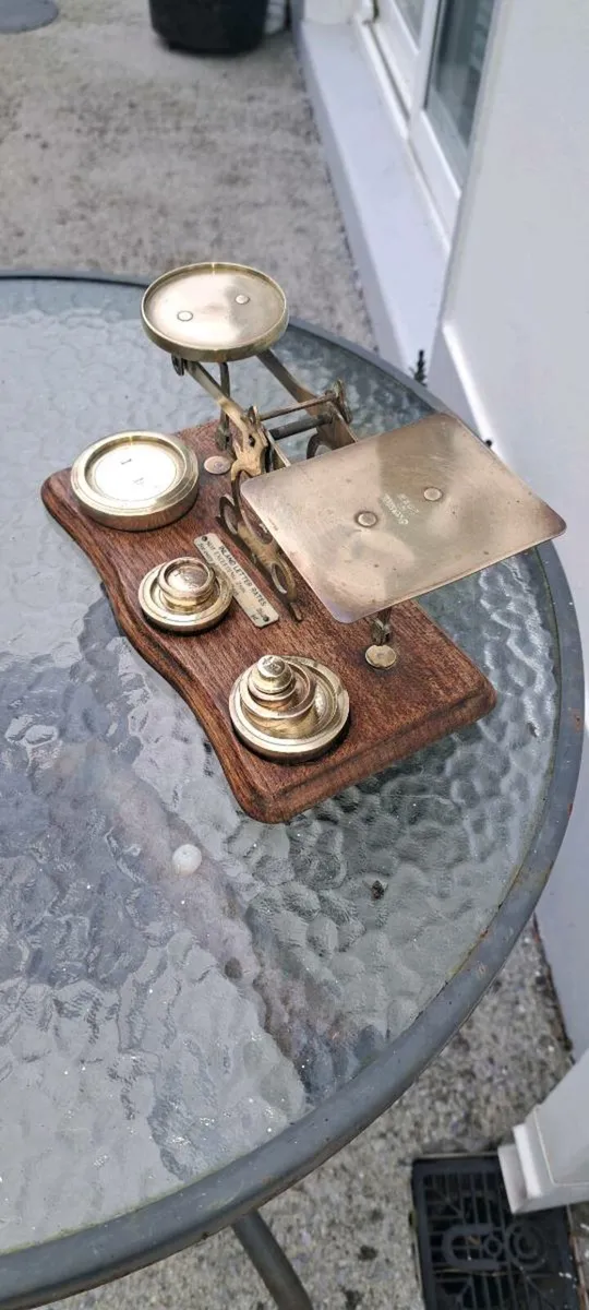 Old  weighing  brass  schales - Image 2