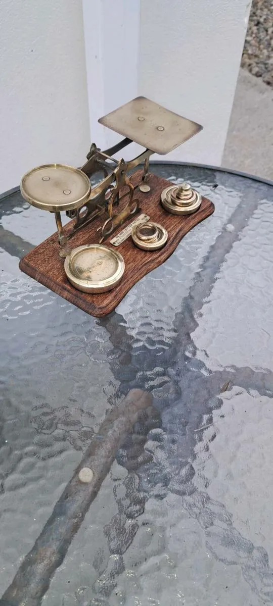 Old  weighing  brass  schales - Image 3