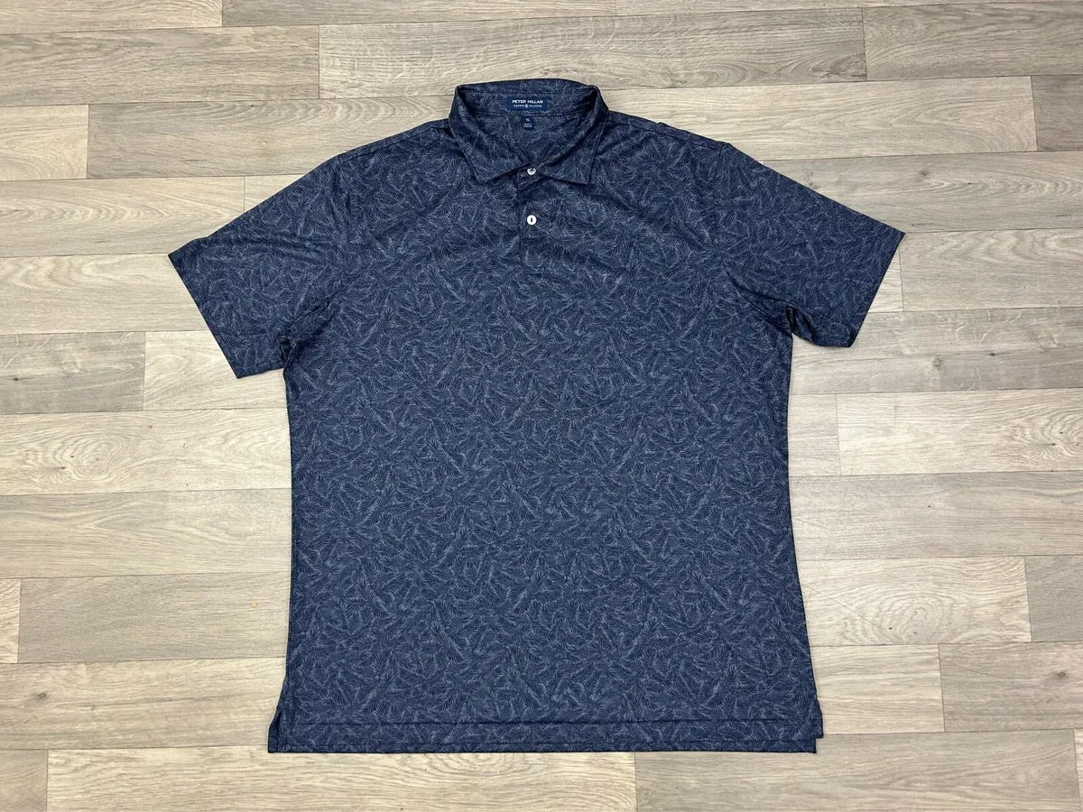 Peter Millar Patterned Golf Polo Shirt Mens XL - Image 1