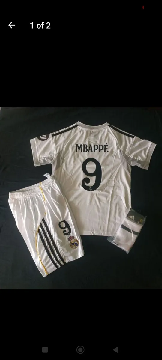 REAL MADRID ( MBAPPE 9) KIDS FULL KIT ,SIZE 12/13 - Image 2