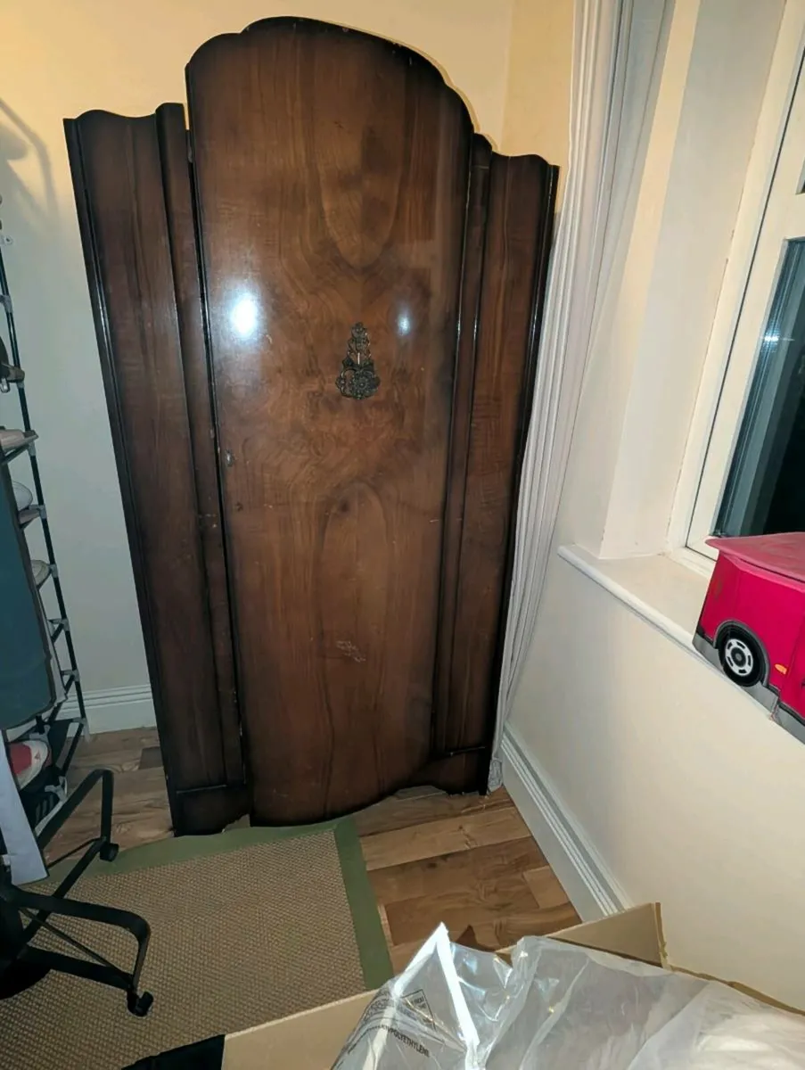 Vintage Walnut Wardrobe - Image 1