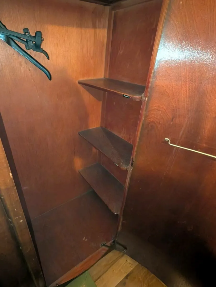 Vintage Walnut Wardrobe - Image 2