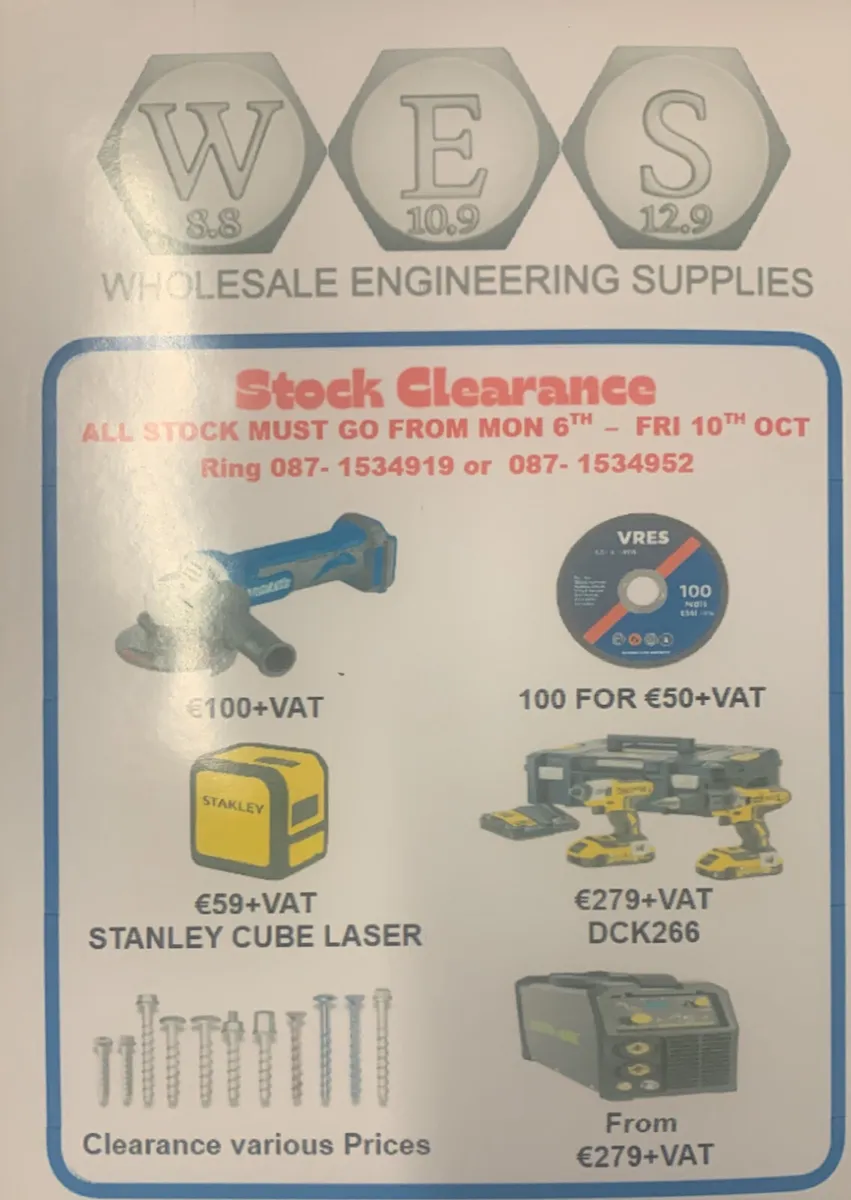 Powertool, engineering equipment clearance sale - Image 1