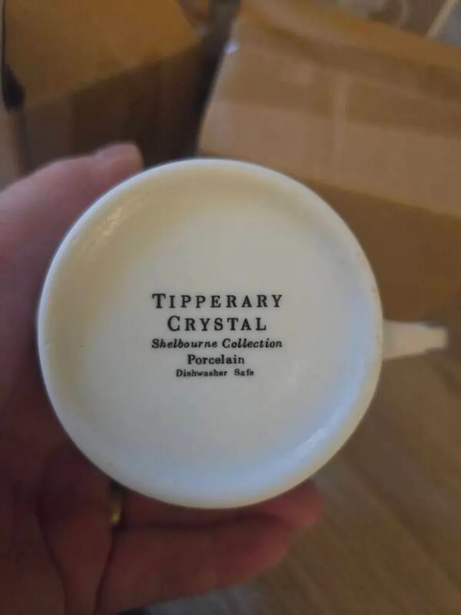 Porcelain Tipperary Crystal Tea Set. - Image 1