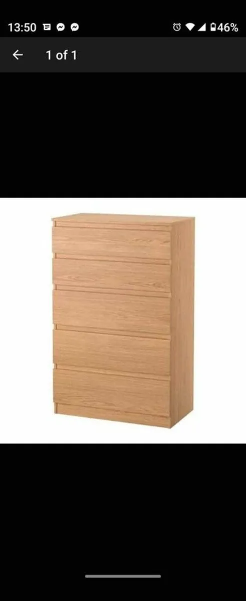 Wooden brown 5 drawers 40*70*112 - Image 1