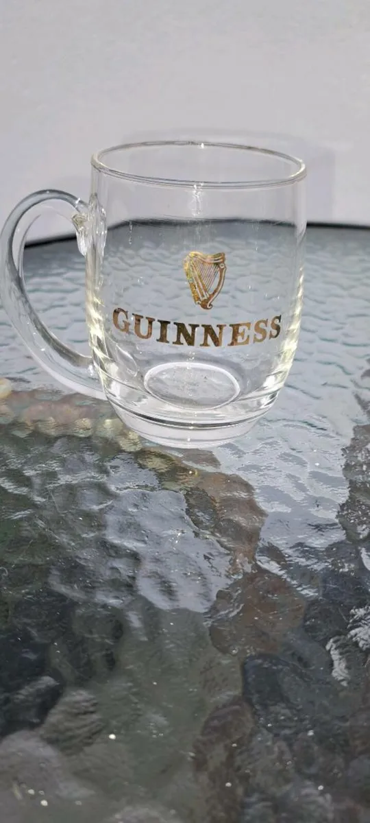 Old original  Guinness half pint glass