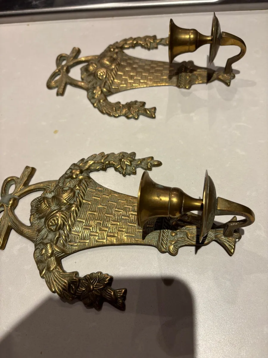 Antique Wall Sconces ( candle holders ) - Image 3