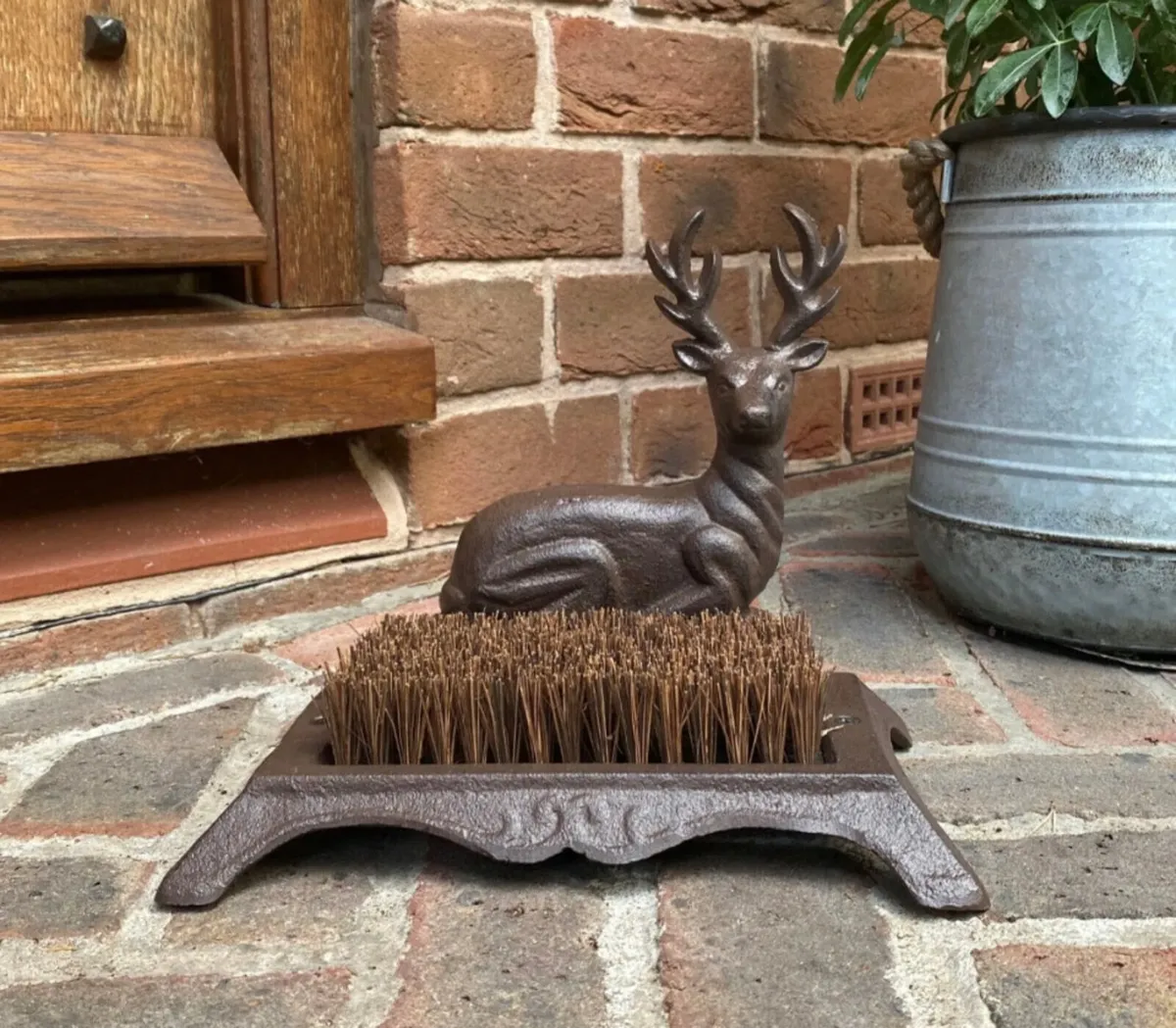 Cast Iron Stag Boot Scraper Brush Shoe Cleaner NEW - Image 3