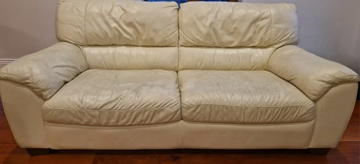 Natuzzi Leather Couches - Image 1