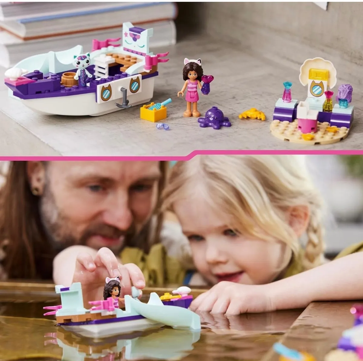 Gabby’s Dollhouse MerCat’s Ship and Spa Lego 10786 - Image 2