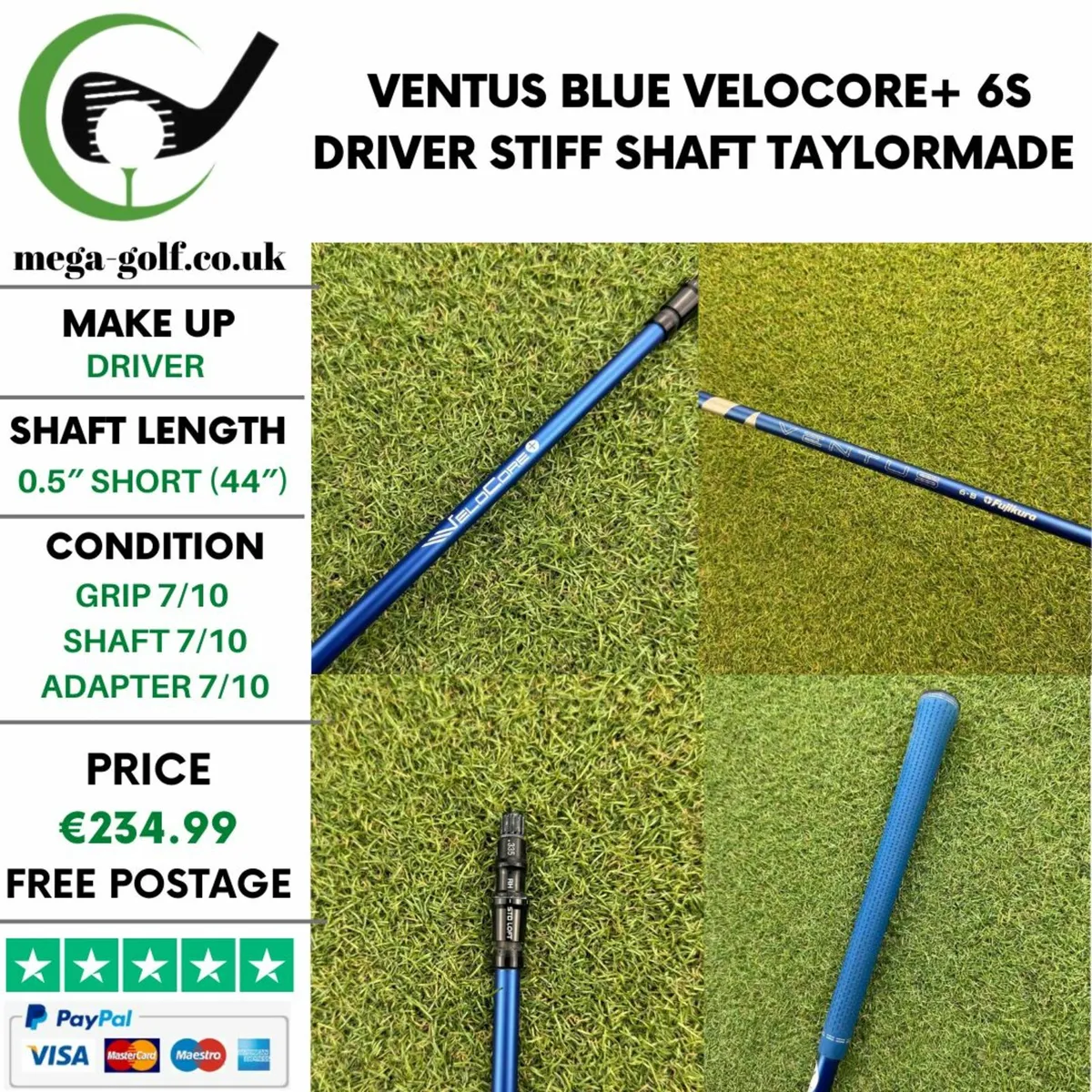 Ventus Blue Velocore+ 6S Driver Stiff Shaft - Image 1