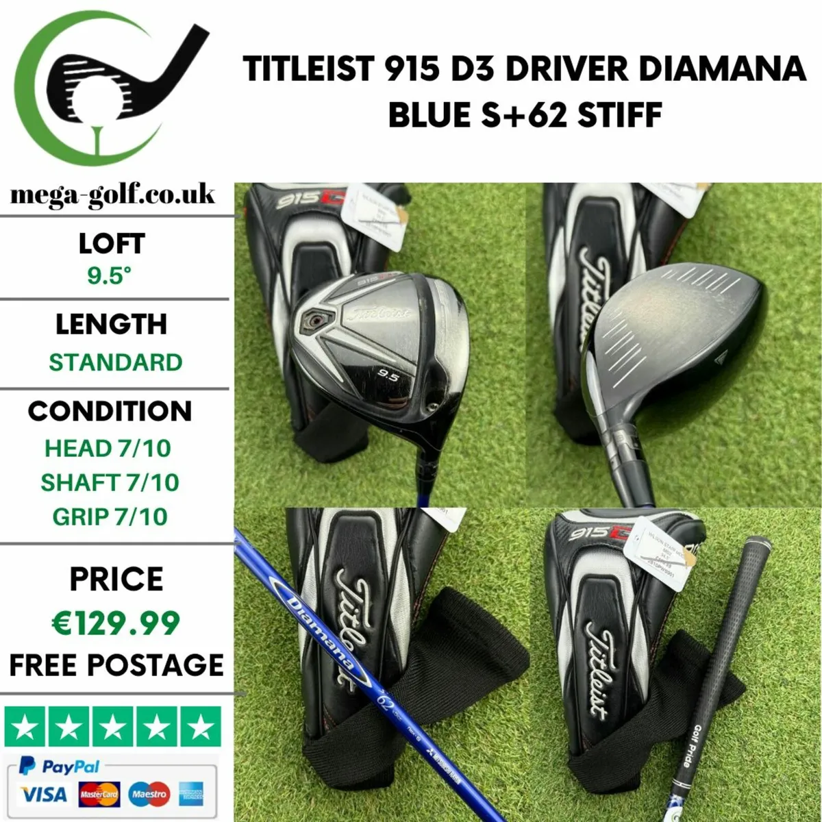 Titleist 915 D3 Driver / 9.5° / Stiff - Image 1