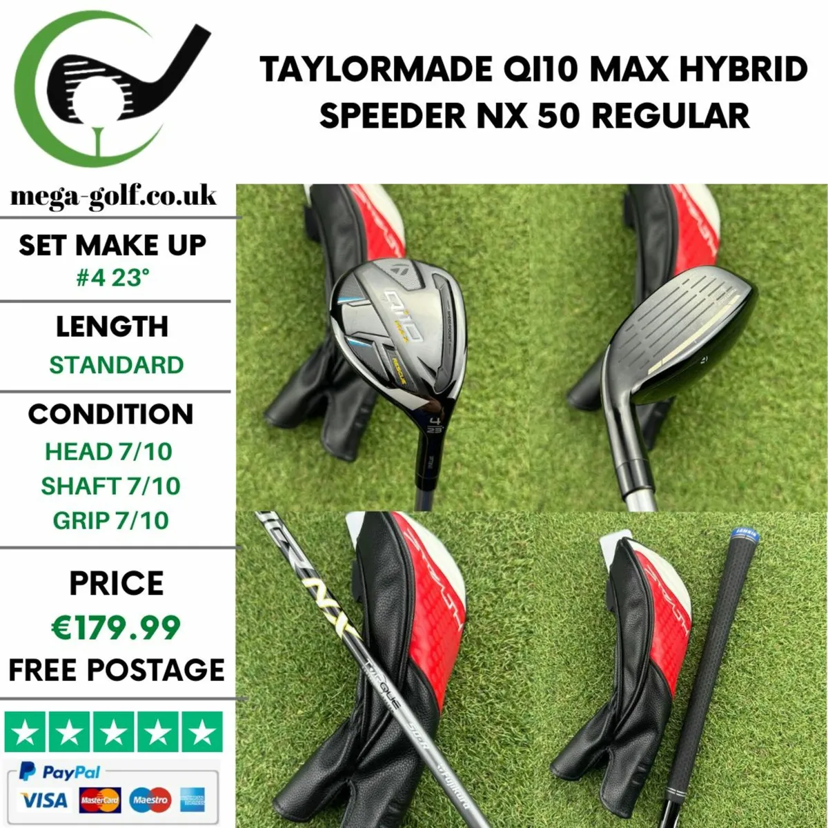 Taylormade Qi10 Max Hybrid / #4 23° / Regular - Image 1