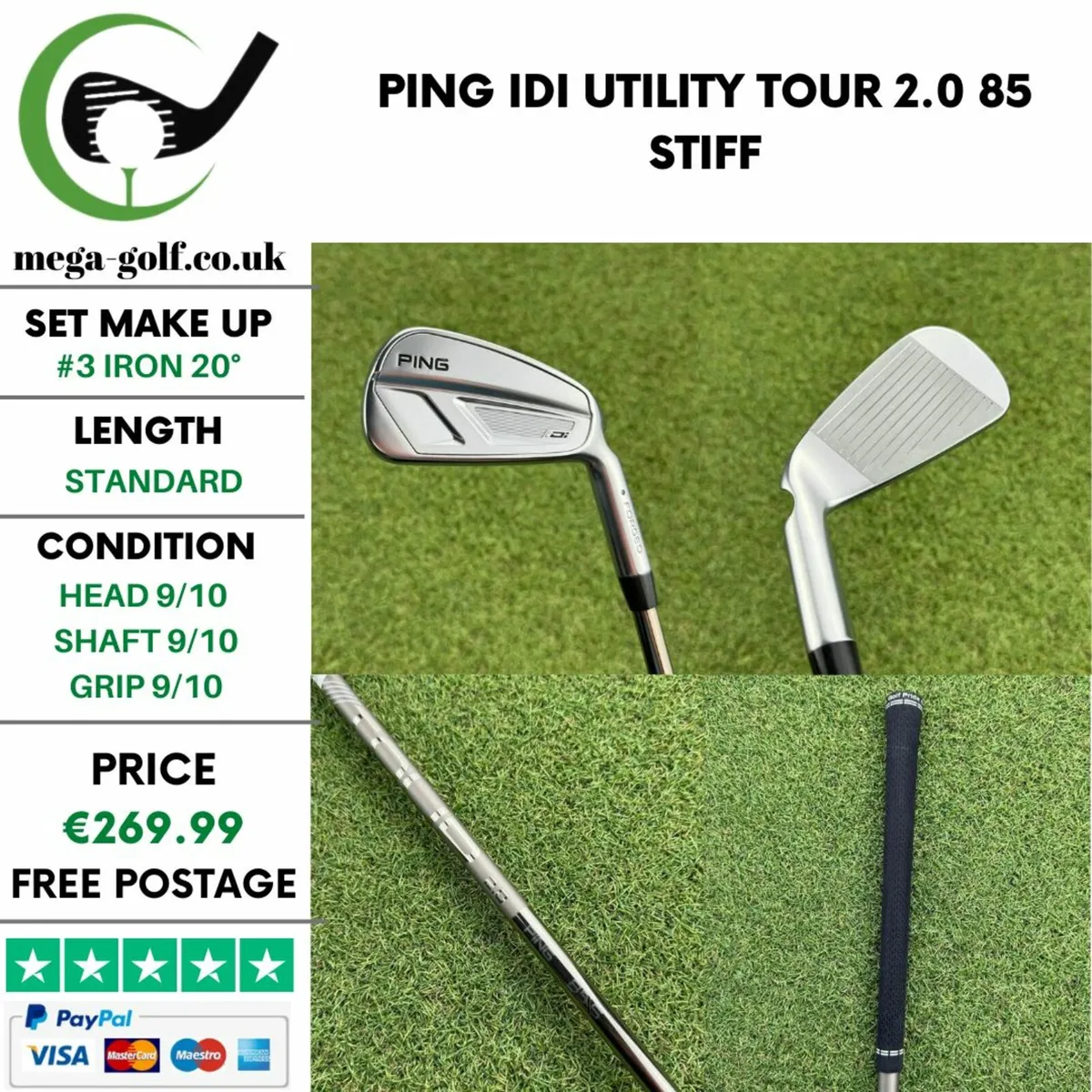 Ping Idi Utility #3 Iron 20° / Tour 2.0 85 Stiff - Image 1