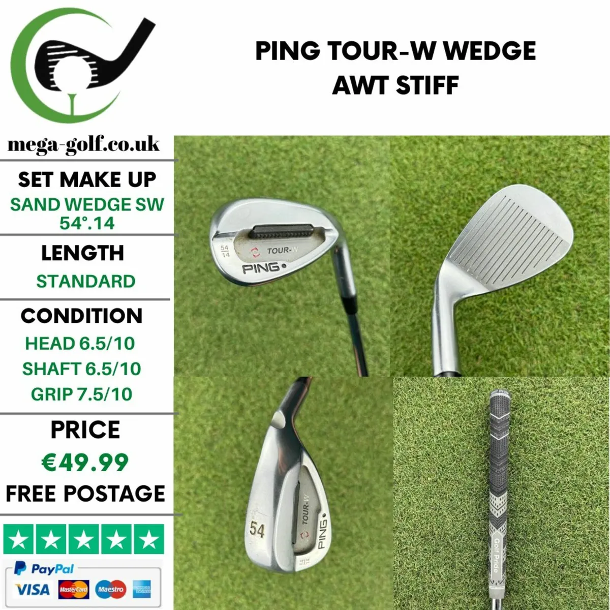 Ping Tour-W Wedge Sw 54°.14 / Awt Stiff - Image 1
