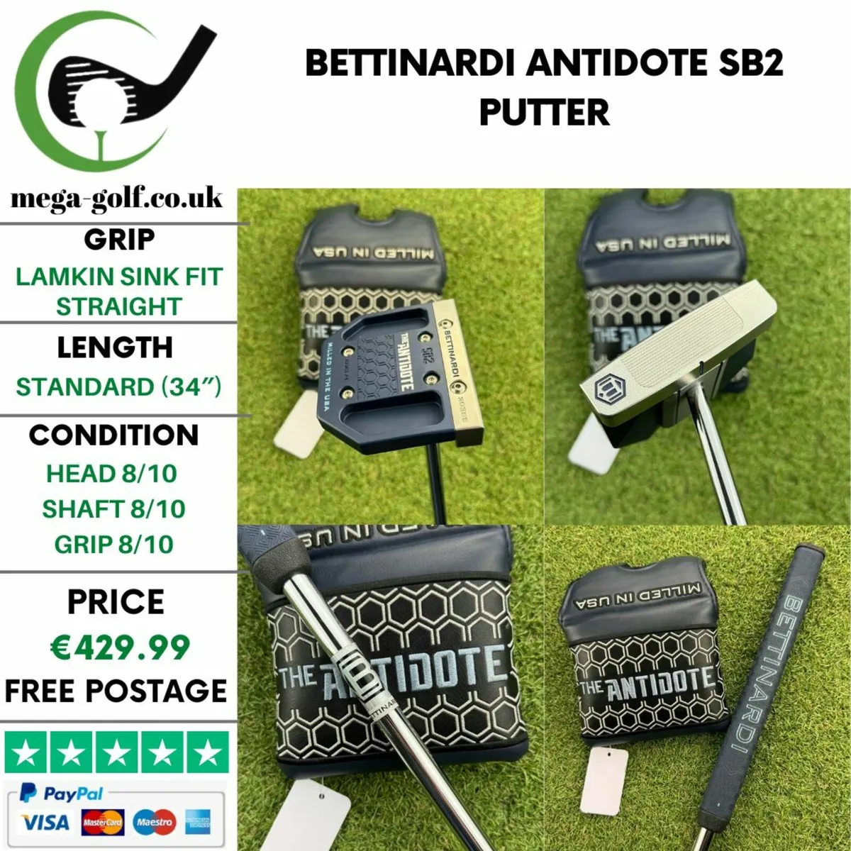 Bettinardi Antidote SB2 Putter / 34″ - Image 1