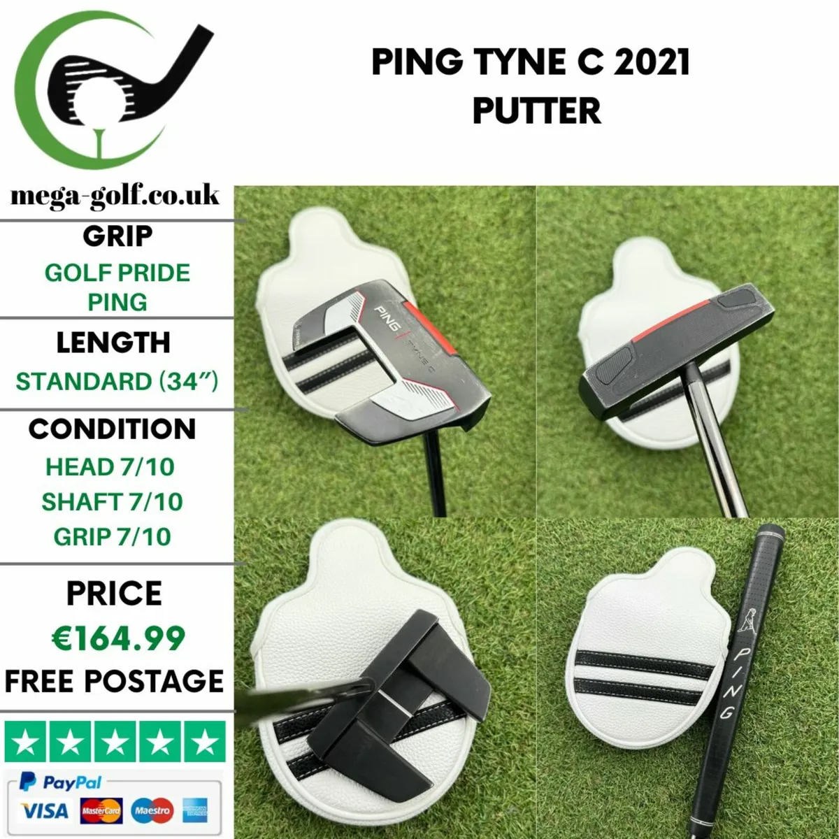 Ping Tyne C 2021 Putter / 34″ - Image 1