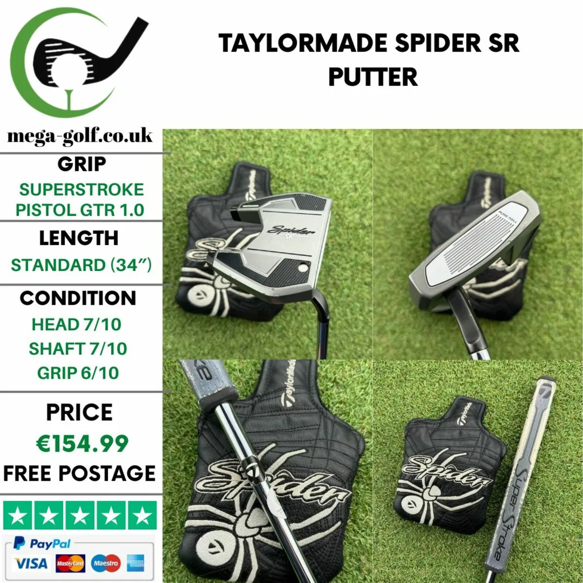 Taylormade Spider SR Putter / 34″ - Image 1