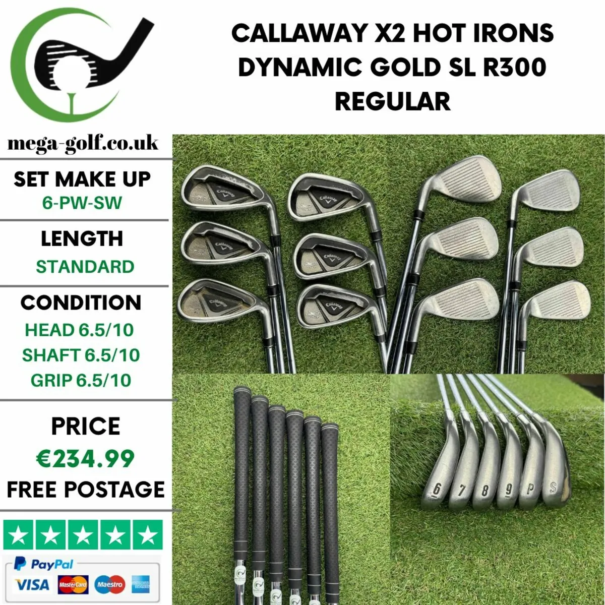 Callaway X2 Hot Irons / 6-Pw-Sw / Regular - Image 1