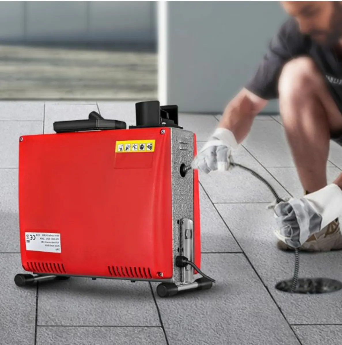 250W Electric Drain Cleaner Drain Auger Set Pipe - Image 2