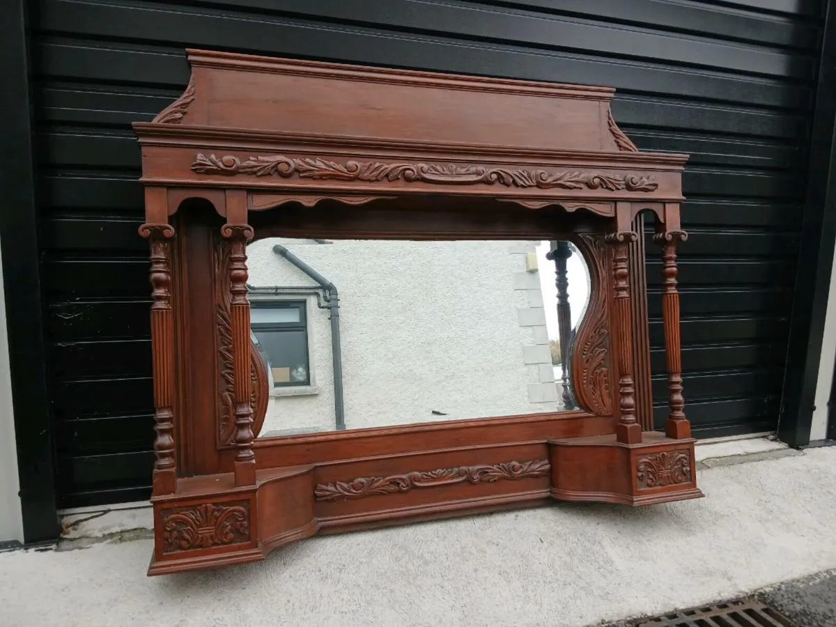 Large Overmantle Mirror - Image 2