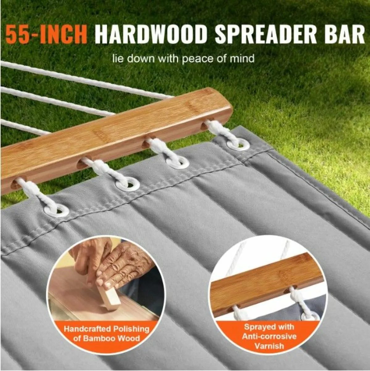 Two Person Hammock with 12 FT Steel Stand - Image 2