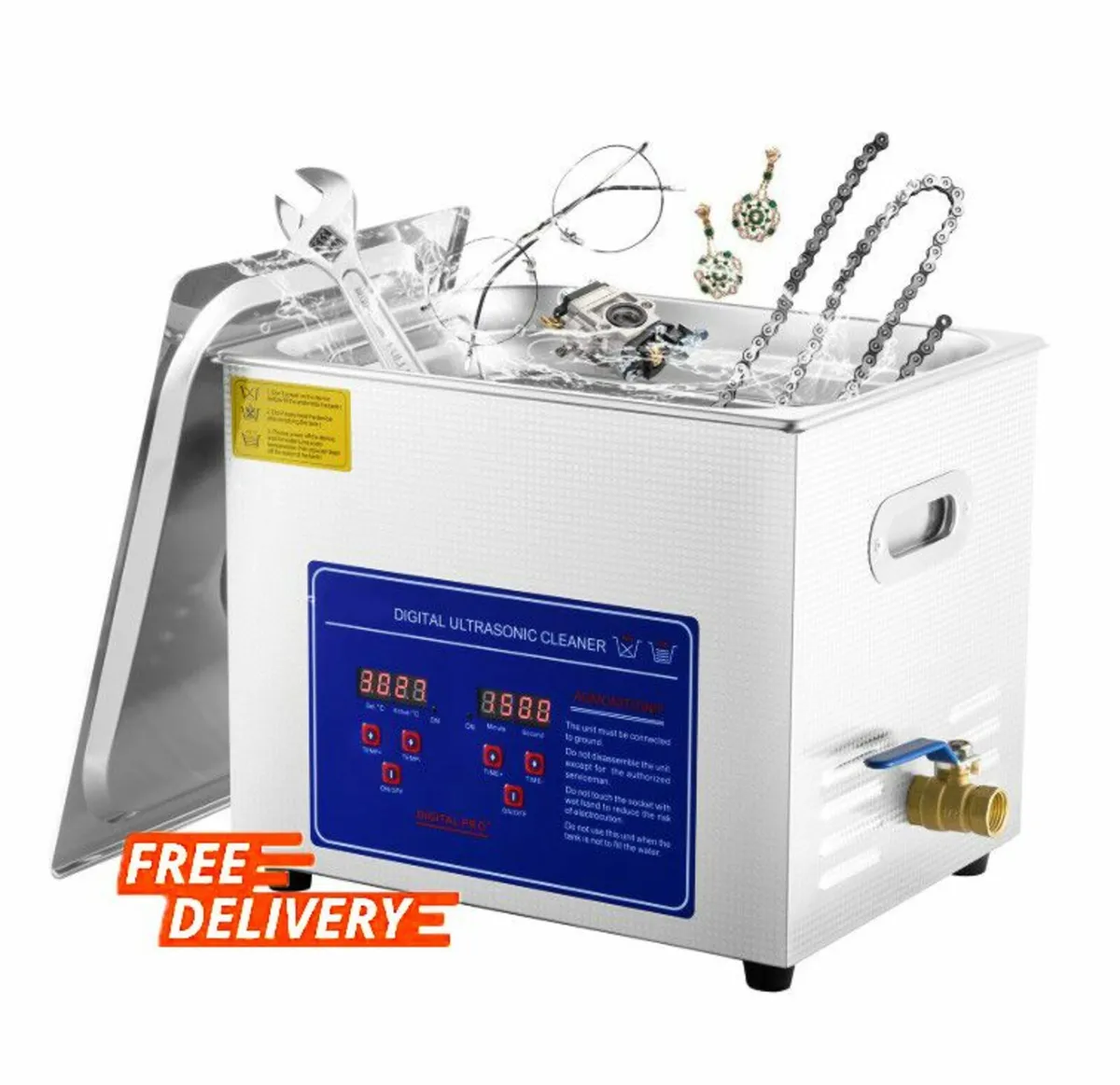 10L Stainless Steel Ultrasonic Cleaning Machine - Image 1