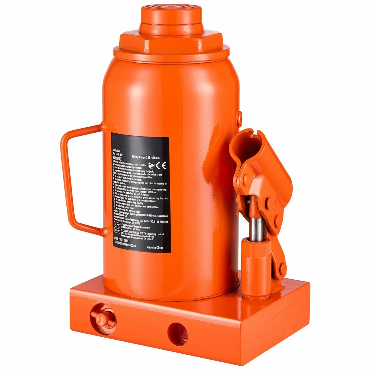 Hydraulic Bottle Jack 30 Ton Manual High Lift Auto - Image 4
