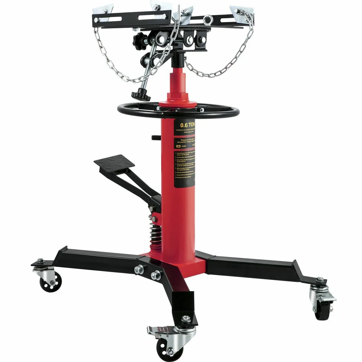 0.6 ton Telescoping Transmission Jack + Foot Pedal - Image 1