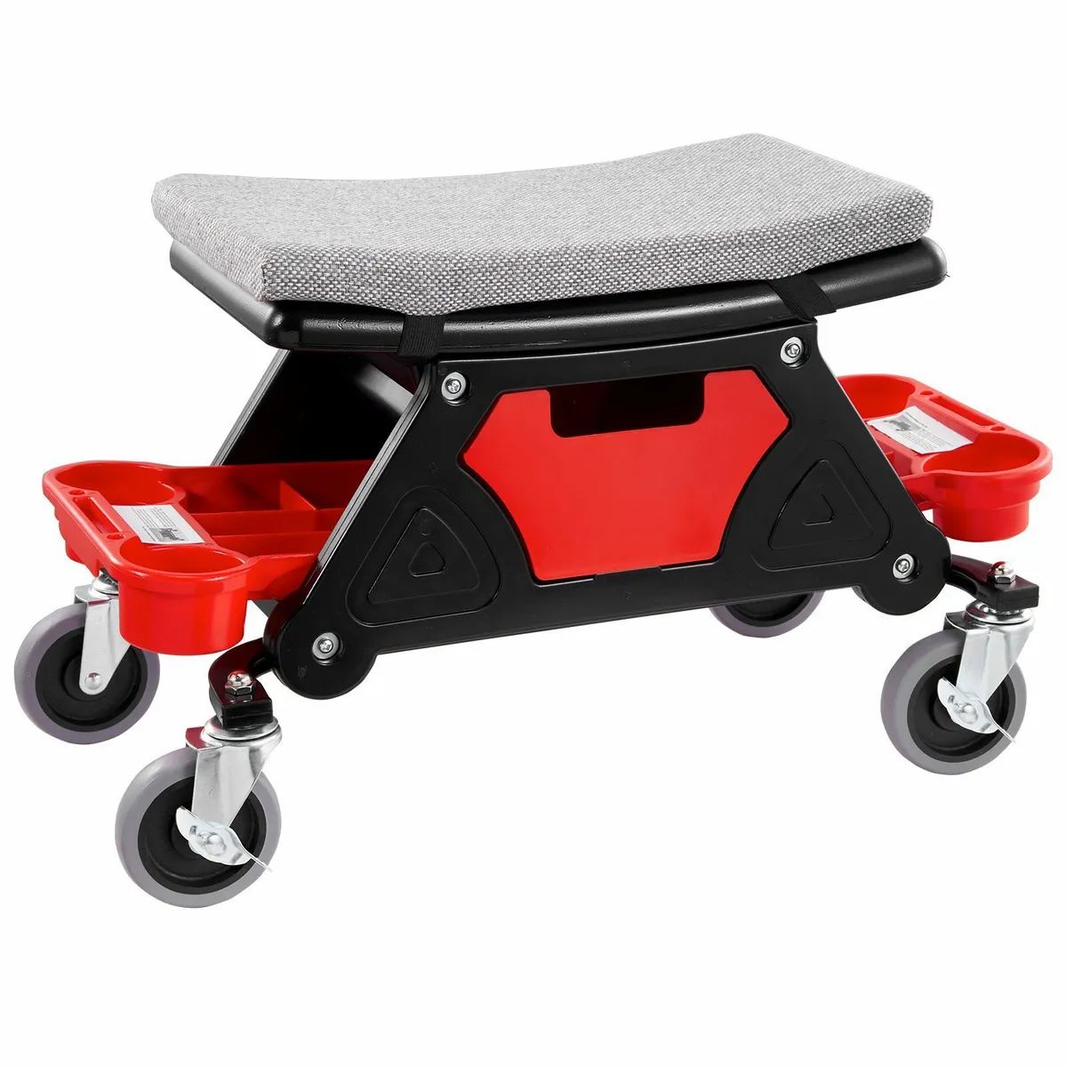 300 LBS Capacity Rolling Mechanic Seat + 4" Wheels - Image 1