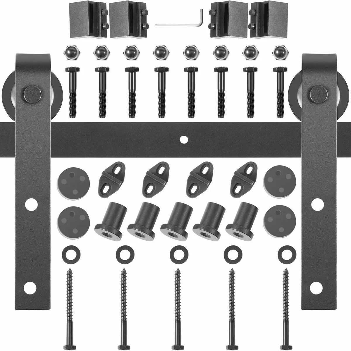 6FT Sliding Barn Door Hardware Kit 330LBS Load cap - Image 1