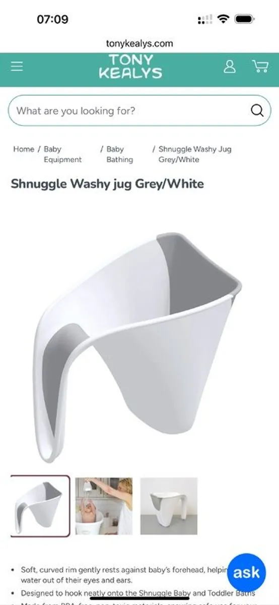 Shuggles baby bath toddler bath washy - Image 3