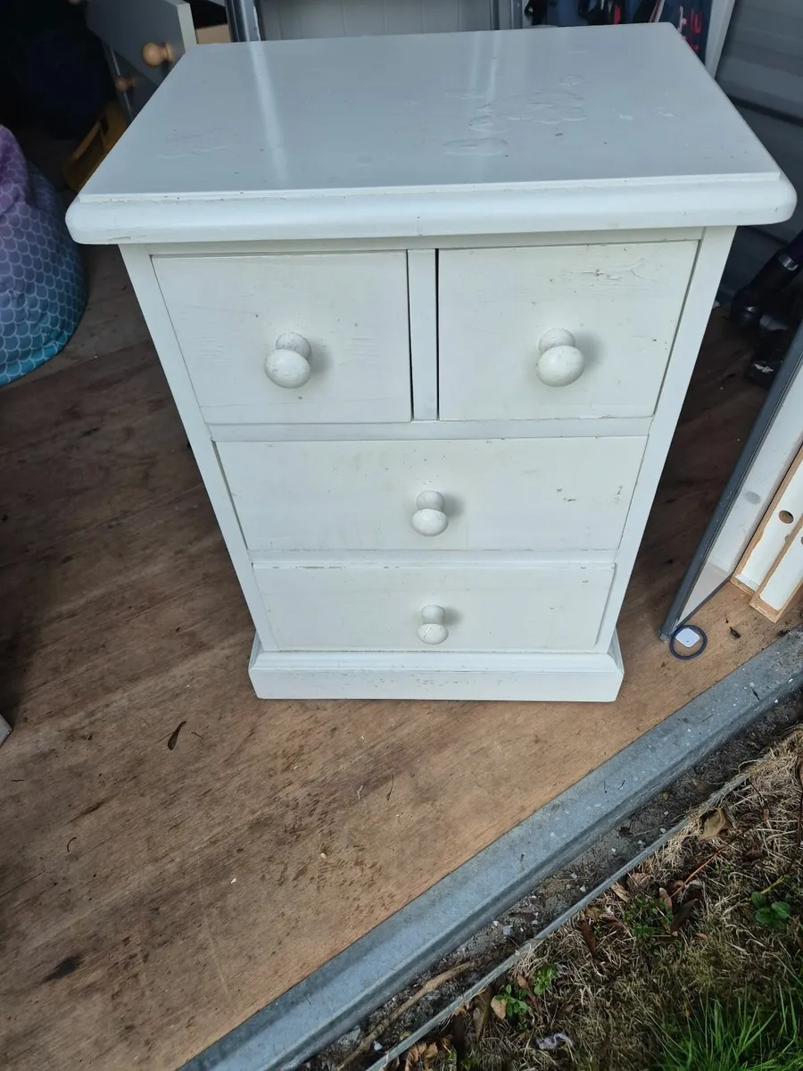 White Bedside Locker - Image 1