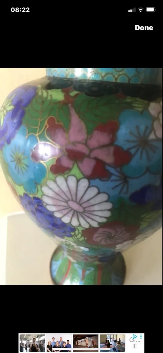 Antique/ Vintage Chinese Cloisonné Jar with lid - Image 3