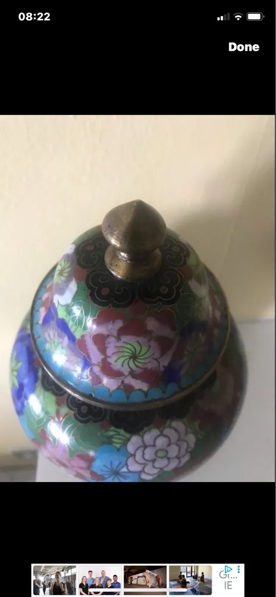 Antique/ Vintage Chinese Cloisonné Jar with lid - Image 4