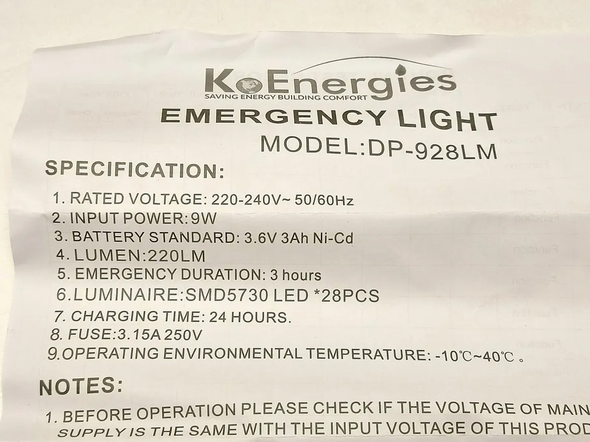 Online Auction Of A KoEnergies Emergency Light - Image 4