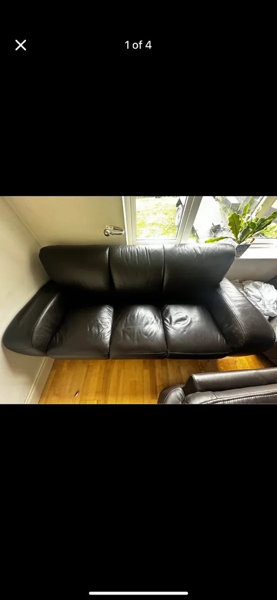 2 & 3 seat brown sofas - Image 4