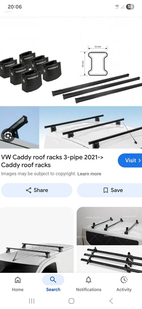 Volkswagen caddy roof rack - Image 1
