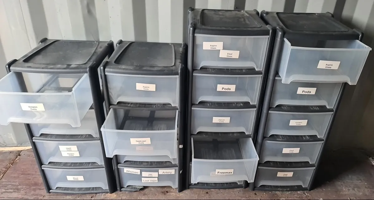 Set of Plastic Storage Drawer Units - Image 1