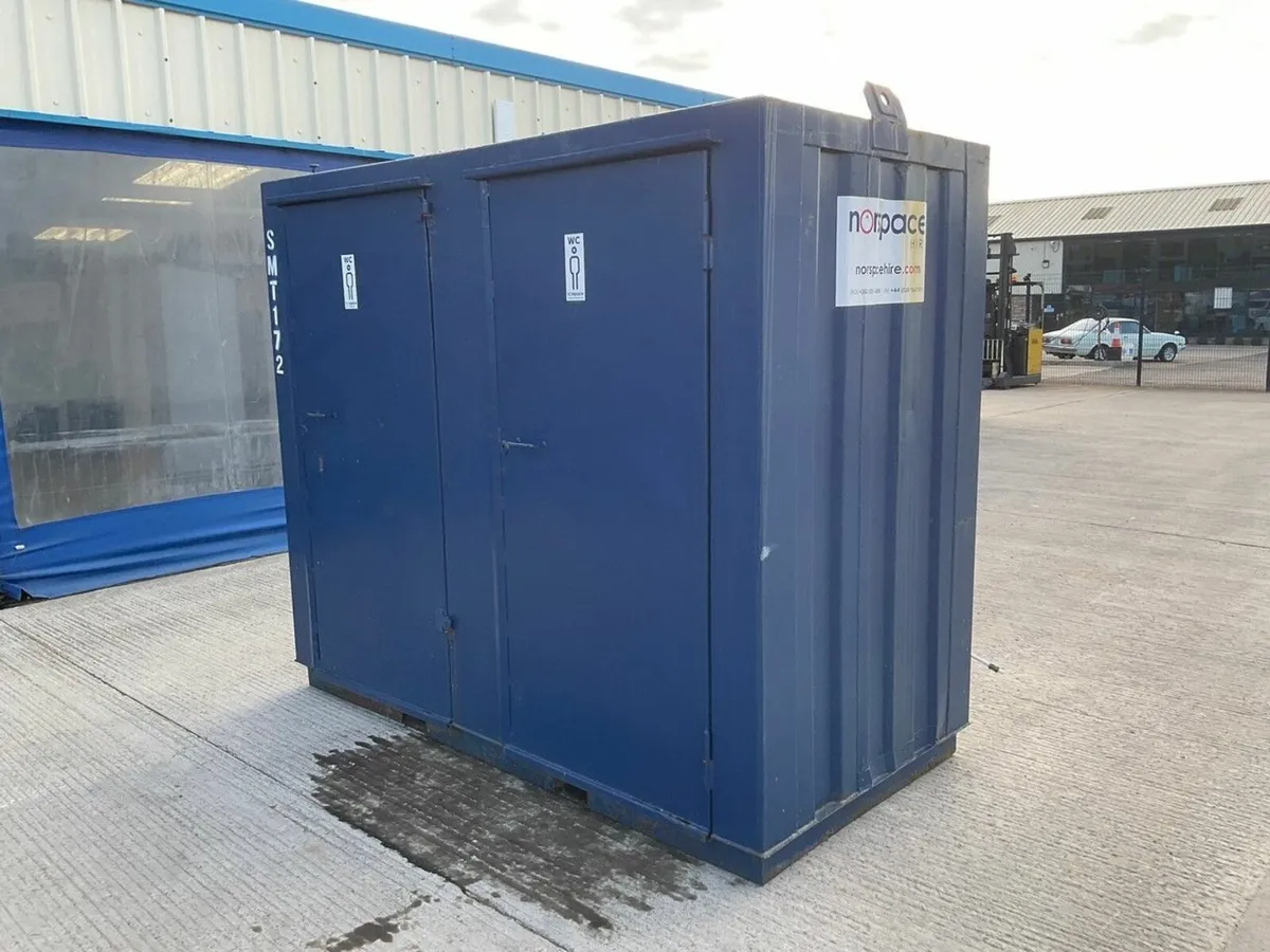8ft x 4ft ANTI VANDAL DOUBLE MAINS SITE TOILET - Image 2