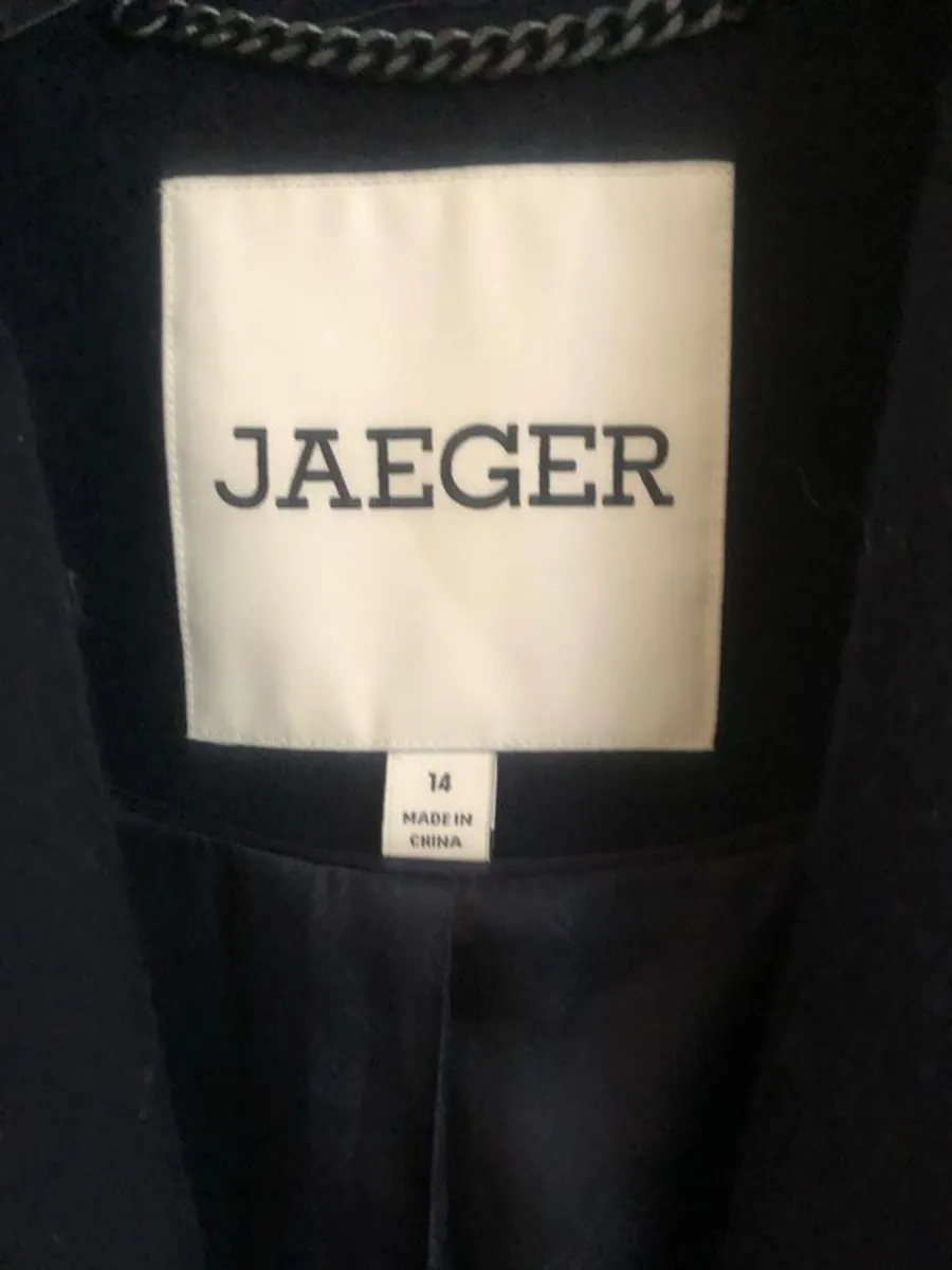 Single breasted ladies wool navy jacket - Image 2
