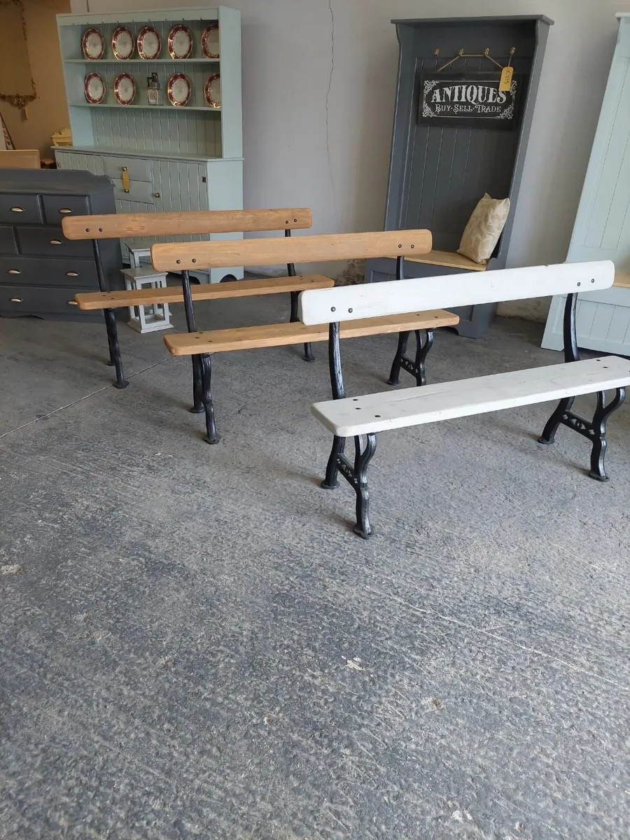 1940s, 50s jp corry railway, utility bench - Image 4