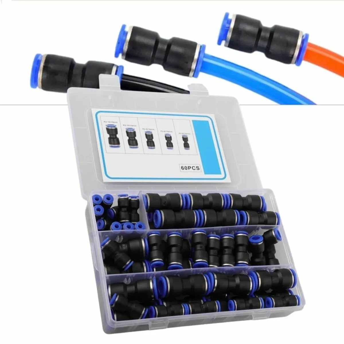 60Pcs Pneumatic Quick Connect Air water Hose - Image 1